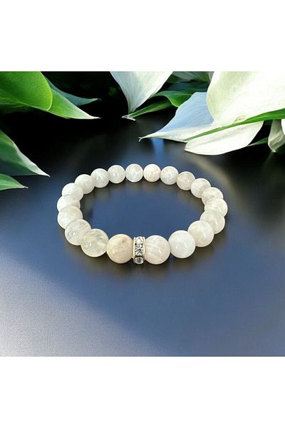 Bonicce Moon Stone Real Natural Stone Bracelet (8mm)