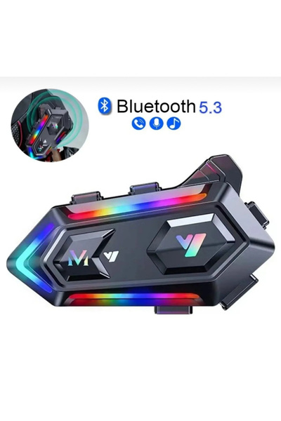 MATECHNO Kask Interkom Bluetooth Kask Mikrofon Kulaklık Stereo Motorsiklet Kulaklık