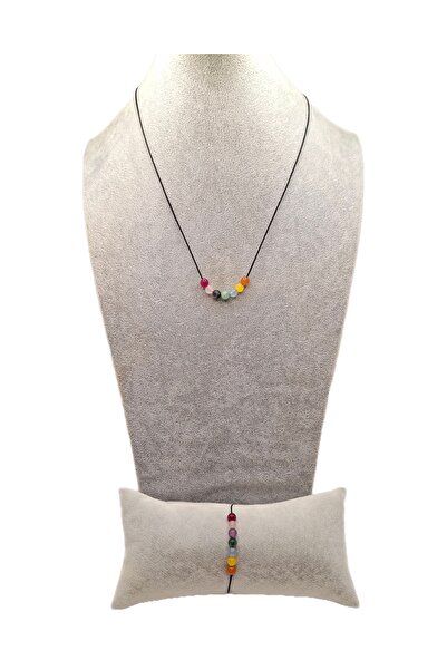 Han Ticarethane 7 Taşlı Çakra Kolye Bileklik Seti