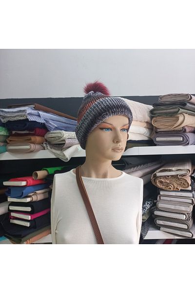 EFİL Pompom Knitted Beret