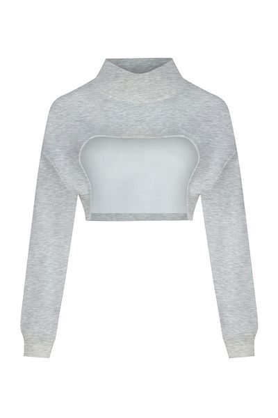 MuuBs Gumi Stand Collar Long Sleeve Supercrop