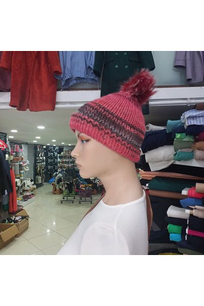 EFİL Pompom Knitted Beret