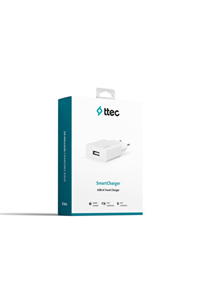 Ttec 2SCS20B SmartCharger 2.1A Seyahat Şarj Aleti Beyaz