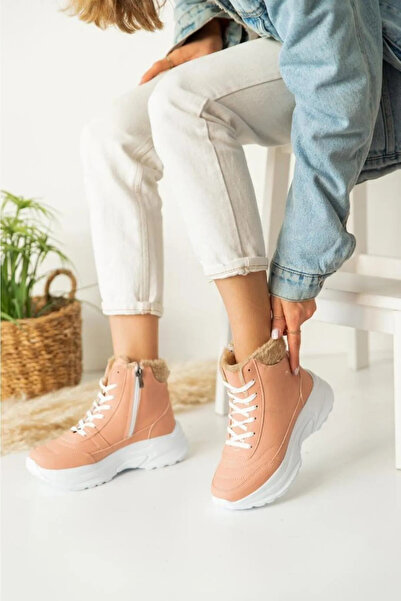 Acropol Süper Hafif Ortopedik Ve Içi Yünlü Sıcak Kışlık Kürklü Kadın Bot