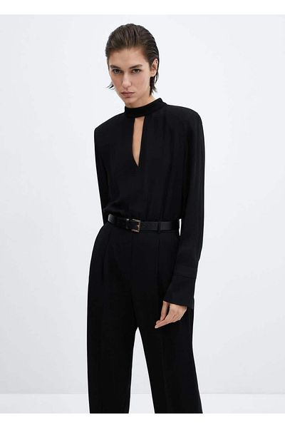 MANGO Woman Long Jumpsuit with Belt
