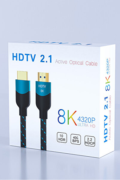 CONOCER Ultra Yüksek Hızlı 8k Hdmi 2.1 Örgü Kablo, 4k 144hz Hdmi Örgü Kablosu 2 Metre Hdtv Kablosu