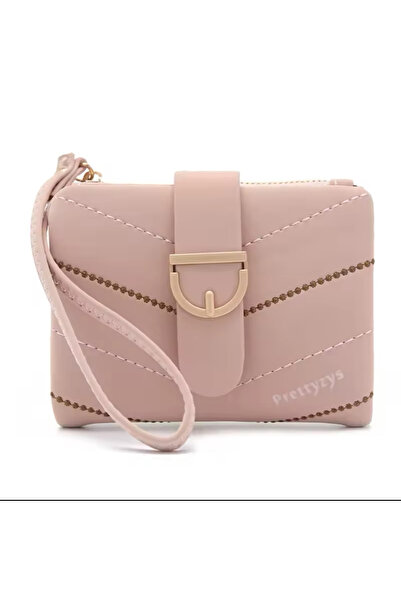 rinkadoll محفظة صغيرة لطيفة من الجلد الناعم مع سوار مخطط