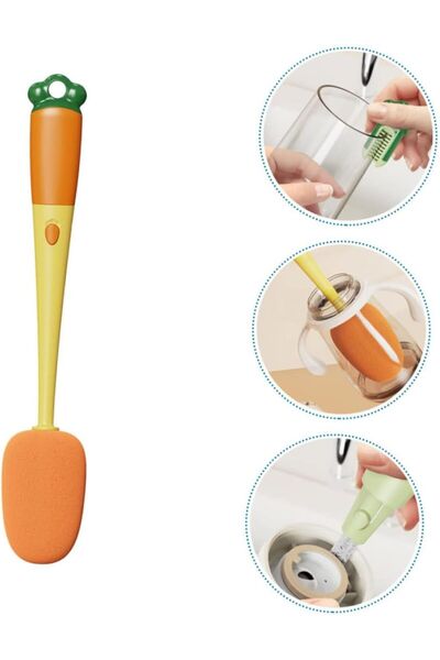 Duffa Pratik Biberon ve Bardak Temizleme Sünger Fırçası Biberon Yıkama Fırça Kavanoz Yıkama Fırça Süngeri