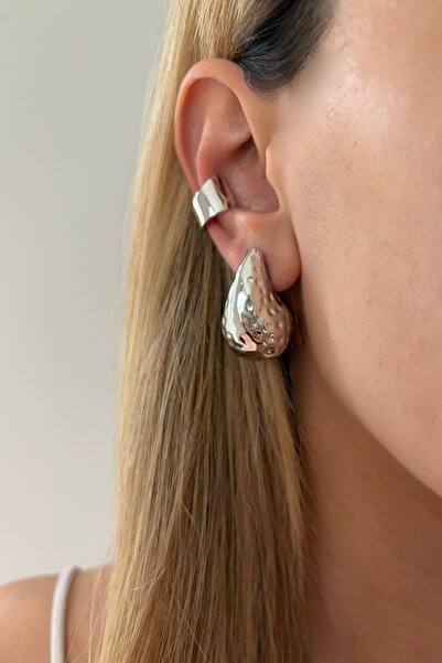 Lavian Accessories Dokulu Gold Renk Botte Küpe