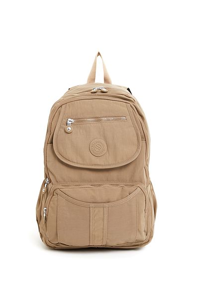 YOGII Makra Model Unisex Waterproof Crinkle Fabric Multi-Compartment Laptop School and Backpack