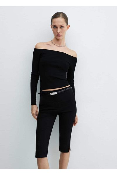 MANGO Woman Capri Pants with Belt