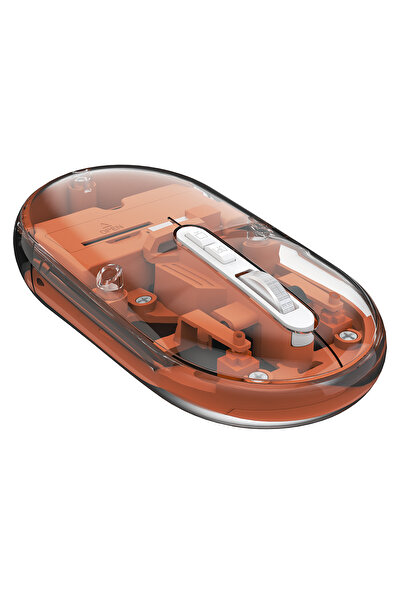 Everest Sm-bt29 Glassy Transparan 2in1 Bluetooth Ve 2.4ghz Kablosuz Mouse Turuncu