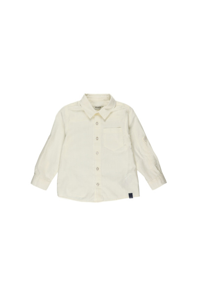 Panço Erkek Ecru Dokuma Gömlek Yaka Gömlek