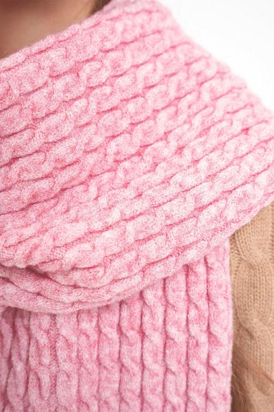 CHUBA Pink Soft Button Knitwear Hair Knit and Beanie Set for Kids Ages 7-9 and 10-12 - Chkıds103