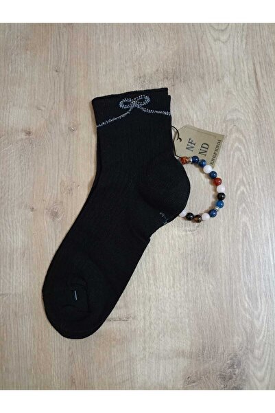 ENEFENDİ Șosete negre pentru femei - panglică, elastic cu strasuri, parfumate...