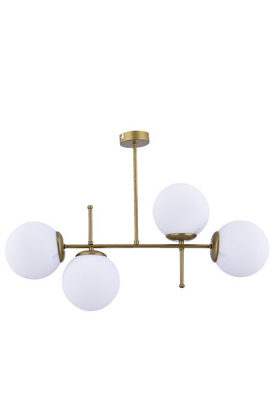 retro home design Retro 4lü Camlı Sıralı Plafonyer Sarkıt Beyaz Camlı Avize