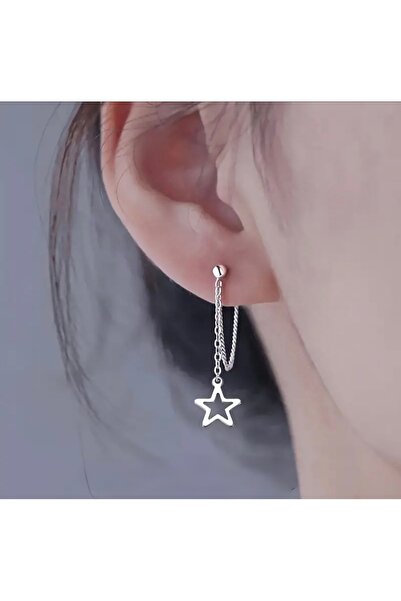 monalisatoka Kadın Gümüş Çelik Sallantılı Yıldız Küpe