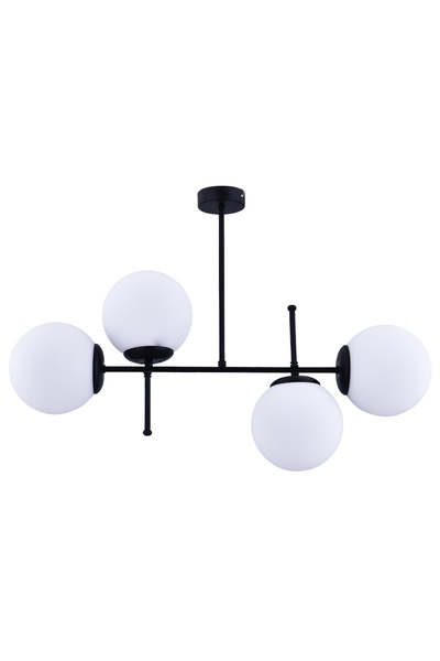 retro home design Retro 4lü Camlı Sıralı Plafonyer Sarkıt Beyaz Camlı Avize