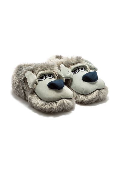 Twigy Gobi Men's Animal Slippers Gray 41/46
