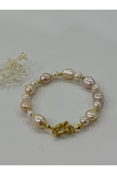 DURAN TAKI TASARIM Hakiki Gerçek Inci Gümüş Bileklik