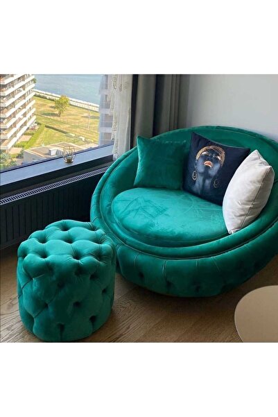 Mododizayn Modo Berjer - Tekli Berjer Ve 45cm Lik Puf