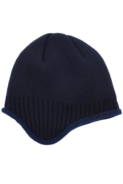 AXE SPORTSWEAR Navy Blue Winter Beret with Fleece Inside and Earmuffs