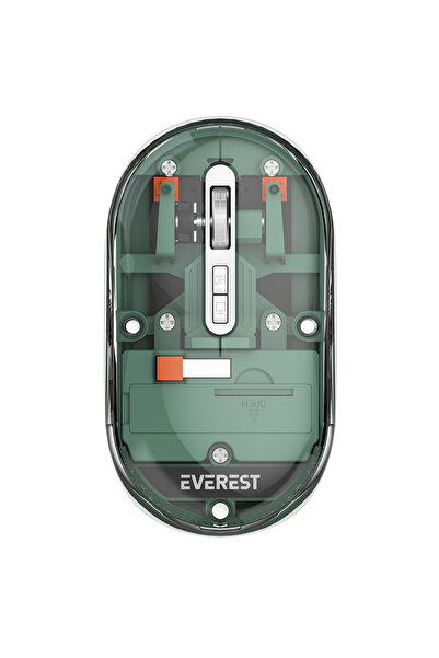 Everest Sm-bt29 Glassy Transparan 2in1 Bluetooth Ve 2.4ghz Kablosuz Mouse Yeşil