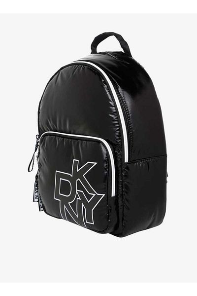 Dkny Logo Print Backpack with Adjustable Shoulder Straps and Handle