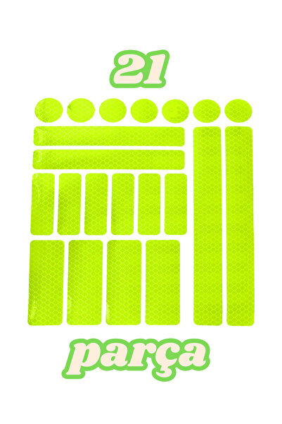 KDOT مجموعة ملصقات عاكسة عالية الأداء مكونة من 21 قطعة لجميع المركبات بدون محرك