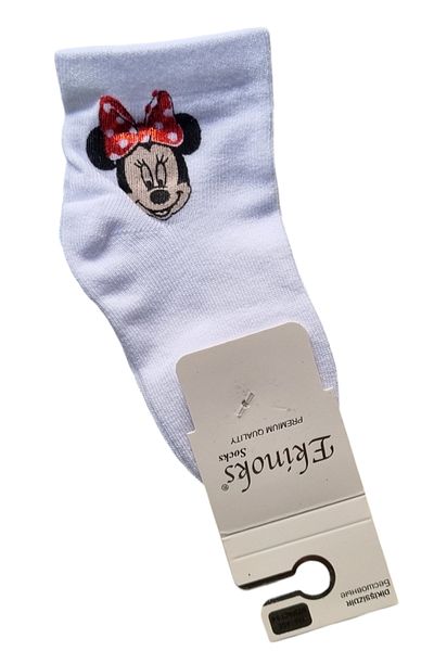 ekinoks socks Памучни чорапи за момичета с принт на Мики Маус от 2 бр. (ЦЕНАТА Е ЗА 2 БРОЯ)