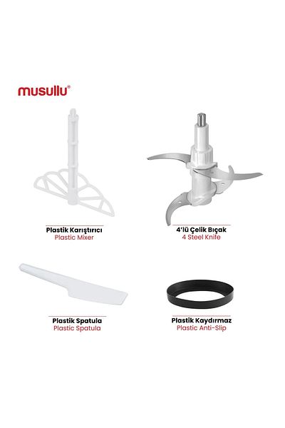 Musullu Rondo Blender Chopper 2 Lt Steel & Plastic Bowl Msl-1221-2