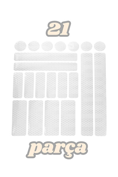 KDOT مجموعة ملصقات عاكسة عالية الأداء مكونة من 21 قطعة لجميع المركبات بدون محرك