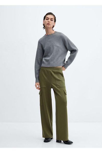 MANGO Woman Elastic Waist Cargo Pants