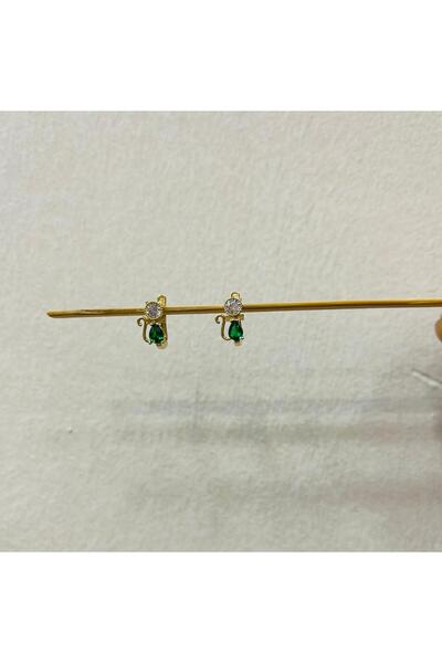 Çelikoğlu Kuyumculuk ÇELİKOĞLU KUYUMCULUK 8 AYAR ALTIN KEDİLİ BEBEK ÇOCUK KÜPESİ 0,88 GR