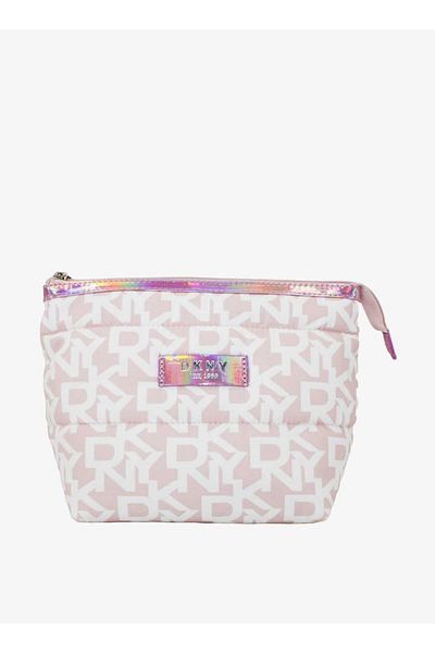 Dkny Monogram Print Pouch with Zip Closure