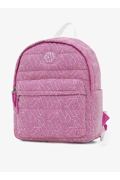 Dkny Printed Backpack with Zip Closure and Adjustable Straps