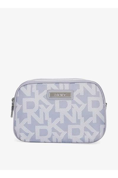 Dkny Logo Print Crossbody Bag with Detachable Strap and Zip Closure