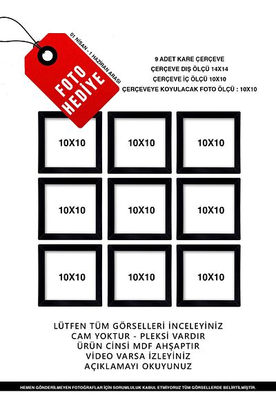 bymat 9 Pieces of 10X10 Mdf Frames Can Be Stick-Adhesive-Used on Desktop