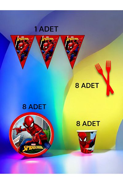 VibeHome 8 Person Spiderman Themed S Package - Birthday Party and Fun Events