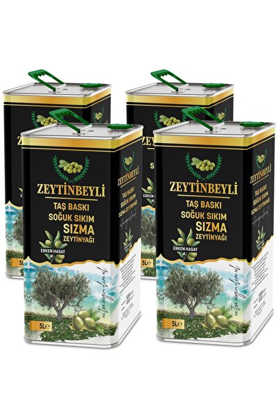 Zeytinbeyli Taşbaskı 20 Lt Zeytin Beyli Taş Baskı Soğuk Sıkım Natürel Sızma Zeytinyağı