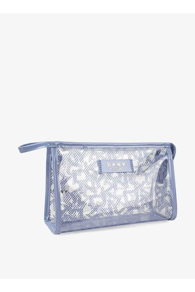Dkny Monogram Print Pouch with Zip Closure - Set of 2
