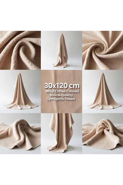 Mokita Home Капічіно 30x120 см Антибактеріальний спортивний рушник - Гімнастика Фітнес Бокс Теніс