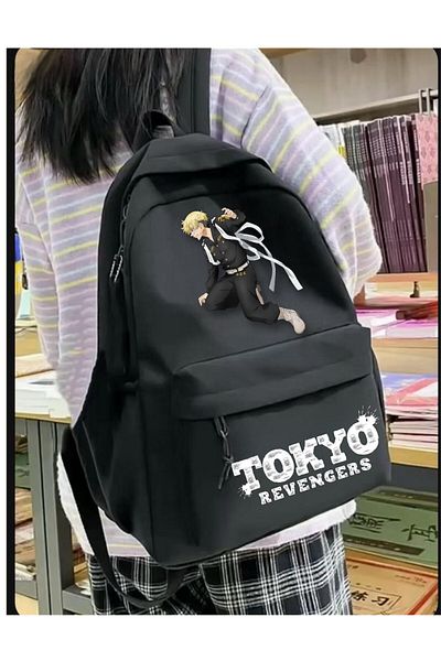 weywot Tokyo Takemichi Hanagaki Revengers Printed Water Bottle Compartment Backpack