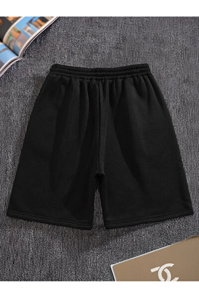 De Carte Kart Baskılı Sportif Unisex Kadın-erkek Bermuda Şort