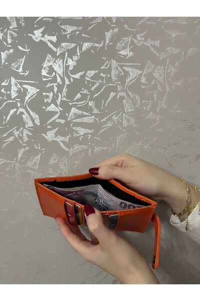 DEV 3 ADAM Women's Orange Card Holder Wallet