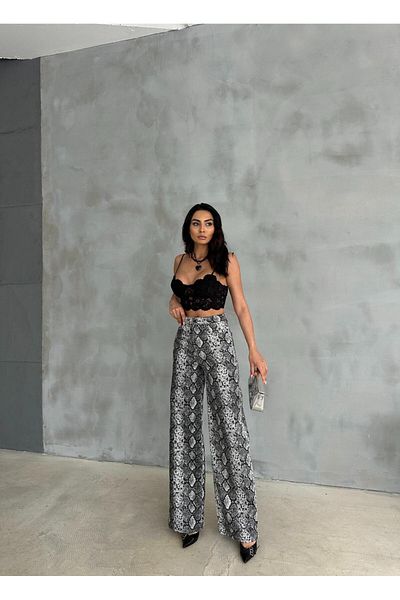 Zeo Basic Snake Pattern Zeo Basic Bagy Pants