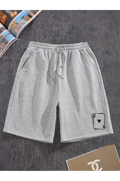 De Carte Sportovní unisex dámské-Pánské bermudy s potiskem karty