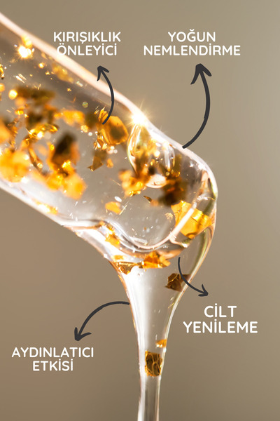 Orginx 24k Altın Parçacıklı Hyaluronik Asit Içeren Kırışıklık Karşıtı Kolajen Cilt Bakım Serum 30 ml