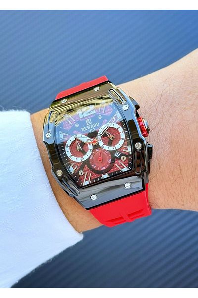 Reward A 145046   Red Silicone Cord Men's Wrist Watch