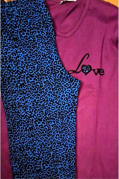 Dika Set pijamale DIKA 100% bumbac pentru femei MOV